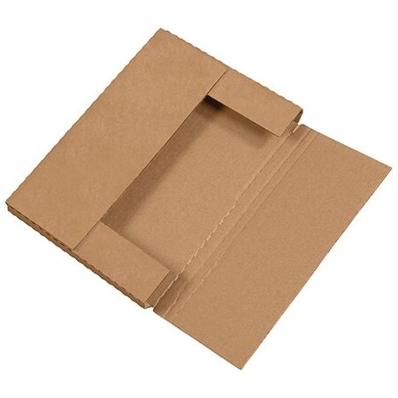 Bsc Preferred 12 1/8 x 9 1/8 x 1'' Kraft Easy-Fold Mailers, 50PK M1291K